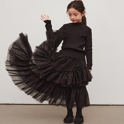 女童加厚半身裙公主纱裙冬季新款