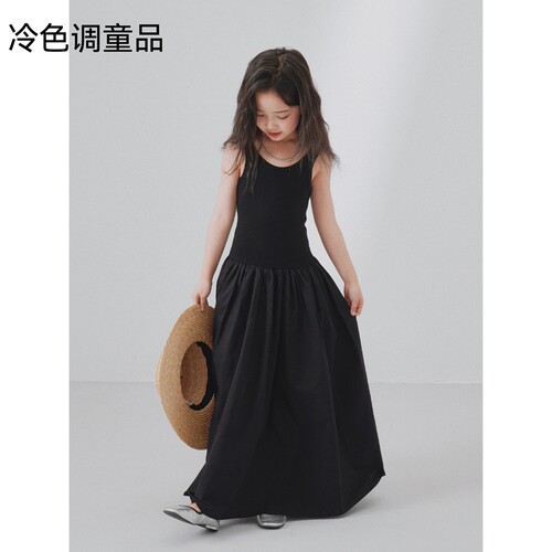 女童小露背长款礼服裙公主裙子