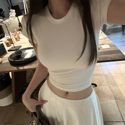 NINASTUDIO【三七分比例】 sk1m* 短款高腰短袖