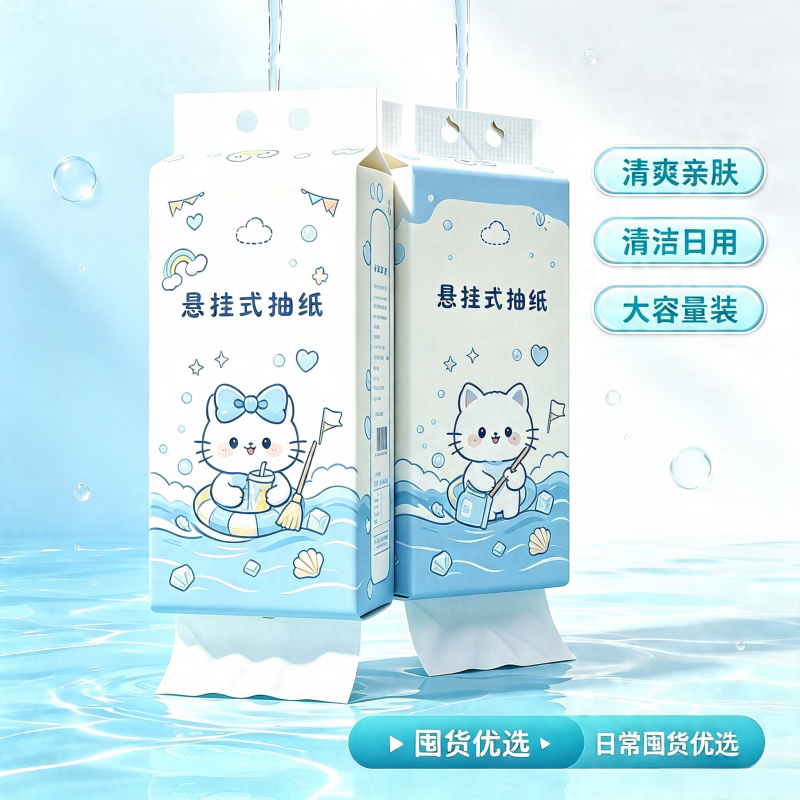 悬挂式抽纸一分钱加量纸巾整箱批实惠装餐巾纸面巾纸家用卫生纸抽