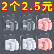 免打孔拖把夹卫生间收纳神器壁挂夹浴室拖把挂钩配件马桶刷放置器