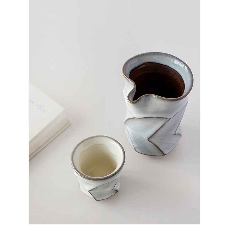 现货日本进口小石原烧粗陶手作复古日式片口公道杯茶杯酒杯分茶器