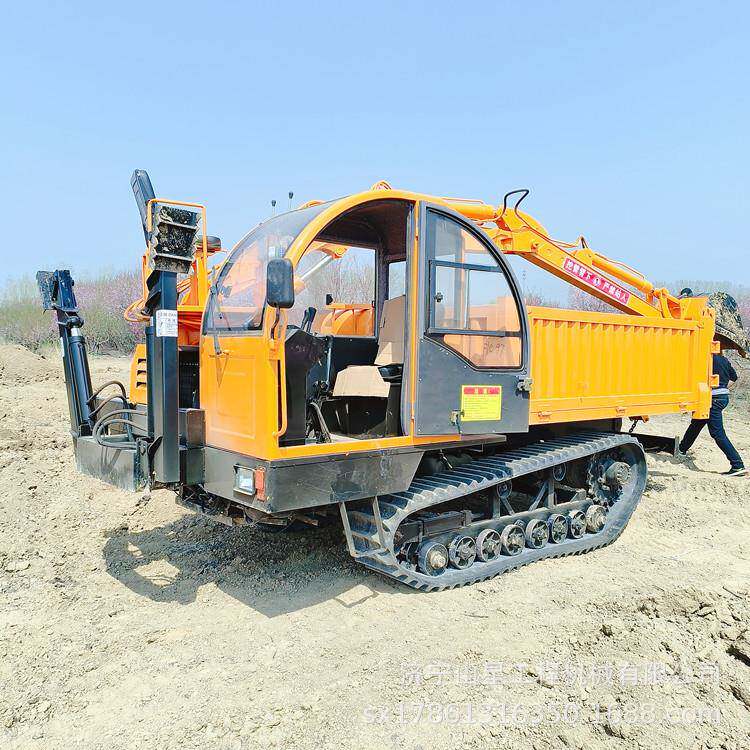 新款履带随车挖土机挖机行走一起操作车头旋转全地形挖掘机运输车