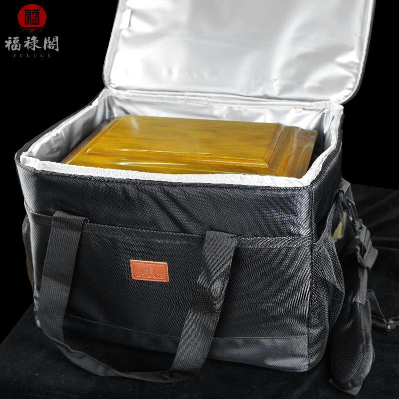 加厚潮骨灰包寿盒提包肩背防包斜手跨装骨灰盒登盒机包袋收纳包