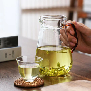 北大史大号玻璃公道杯加厚耐热月牙过滤分茶器茶漏一体泡绿茶专用