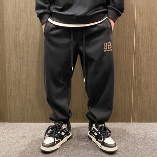 UGLY秋冬新款 运动裤 美式 男潮牌束脚休闲字母男士 复古休闲卫裤 MXD