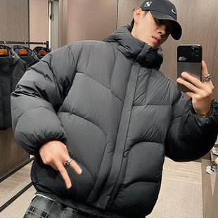 新款 MXD 冬季 高充绒连帽鹅绒服男士 暗黑系加厚面包服外套 UGLY短款