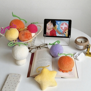 海贼王周边恶魔果实毛绒玩具挂件钥匙扣动漫周边路飞橡胶果实新品