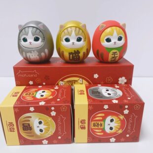 日本猫福珊迪mofusand达摩祈福招财千万两桌面不倒翁盒蛋盲盒潮玩