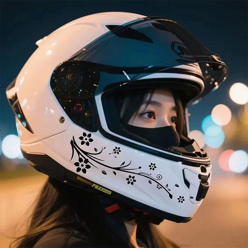 适用摩托车头盔GSB LS2 AGV装饰贴改装全盔个性拉花贴纸创意花朵