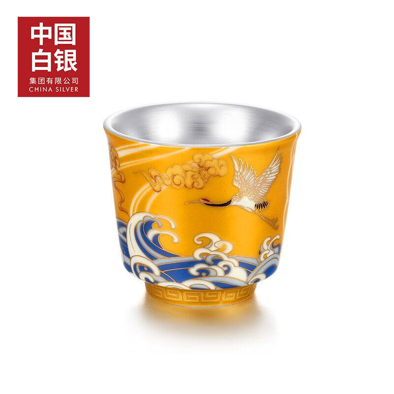 CS中国白银延颈鹤银杯子品茗杯足银990手工鎏银杯陶瓷杯送父母礼怎么样,好用不?