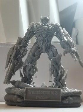 变形金刚3DMK震荡波白膜 shockwave 非threezero 3A DLX