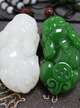 貔貅吊坠碧玉和田玉男女