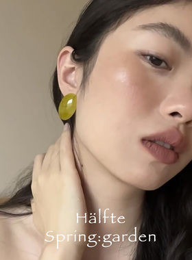 halfte. 原创设计 春夏的青提耳钉耳夹