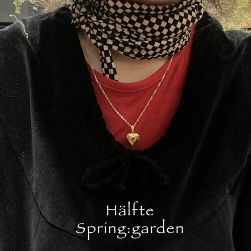 原创设计红色复古锁骨项链halfte