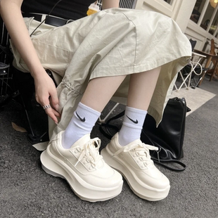 lisa同款~~2024小众松糕底轻便休闲鞋厚底增高老爹鞋女透气运动鞋