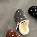 勃肯包头半拖 秋冬厚底增高宝石毛毛洞洞鞋 宝藏超甜 保暖又可爱