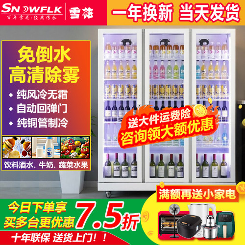 雪花水果蔬菜冷藏展示柜立式酒水