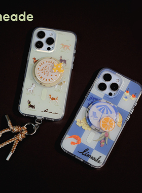 limeade苹果16Pro磁吸手机壳 原创野餐派对系列 趣味旋转磁吸支架 iPhone16ProMax保护壳