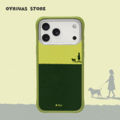 磨砂磁吸可拆卸硅胶边框手机壳 Oyriuas 触控按键全包手机保护套抗指纹 15pm 原野浅行 iPhone17