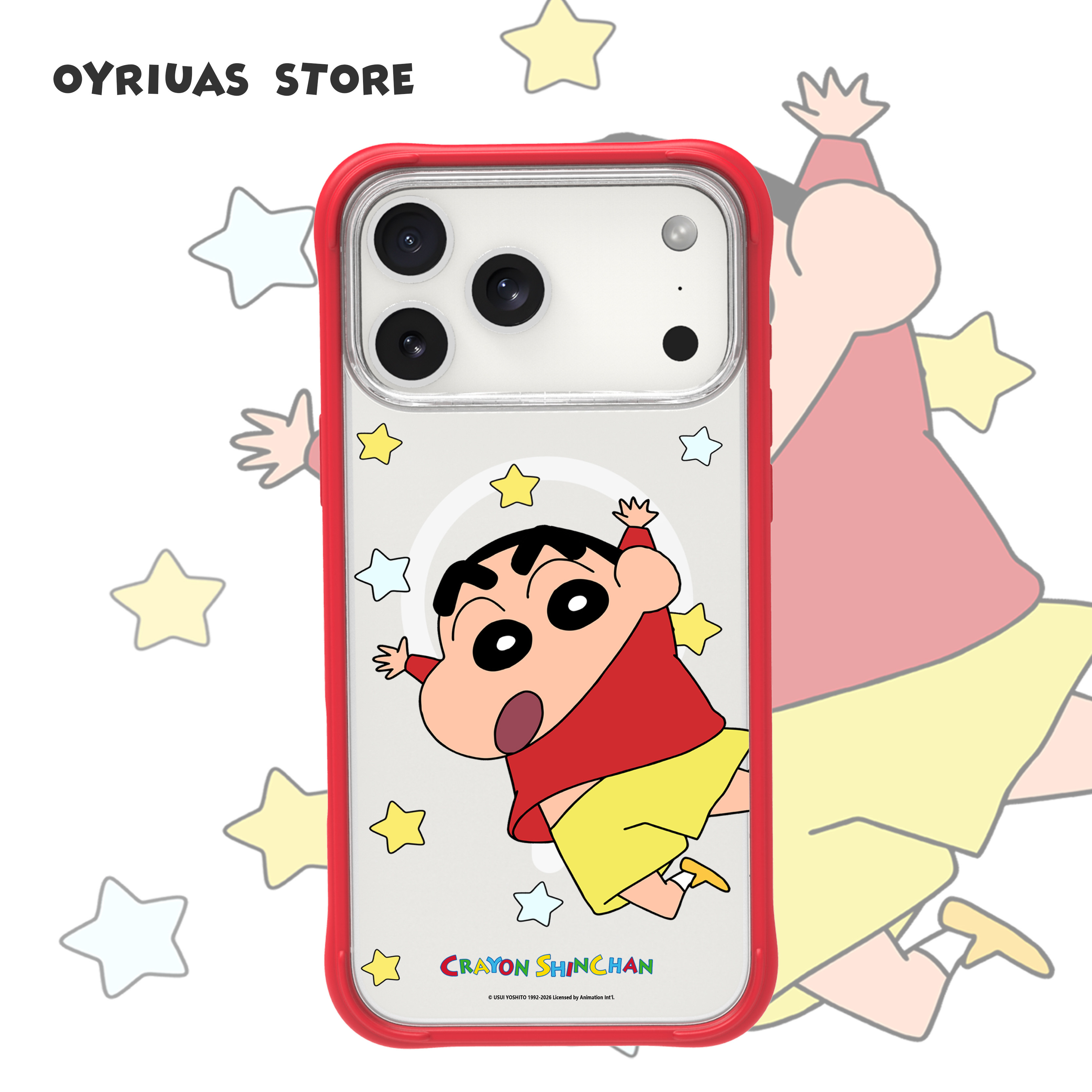Oyriuas 小新星动 适用苹果16pm/17pm磨砂磁吸可拆卸液态硅胶手机壳全包保护套磨砂背板抗指纹防摔可爱保护套图片