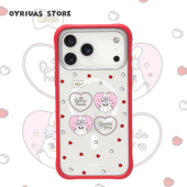 磨砂磁吸可拆卸硅胶边框 心动讯号 触控按键全包手机保护套抗指纹 iPhone手机壳 OyriuasX条带兔莉可联名