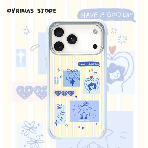 Oyriuas iPhone17/16/15pm  好星晴  磨砂磁吸可拆卸硅胶边框手机壳 触控按键全包手机保护套抗指纹