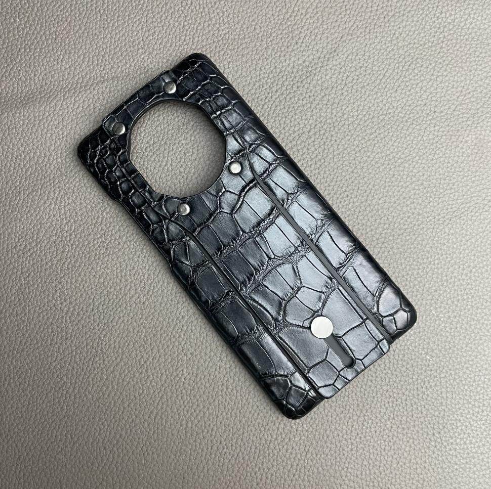原装正品适用于华为Mate40RS保时捷真鳄鱼皮手机壳50rs典藏版支架保护套手工定制全包防摔新款手腕腕带