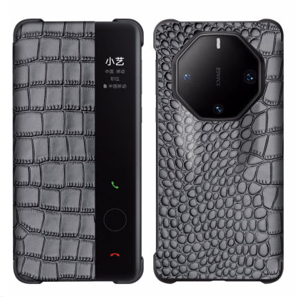 原装正品适用华为mate60rs手机壳新款真皮全包防摔mate50RS保时捷40RS高级感头层牛皮非凡大师高档商务鳄鱼纹