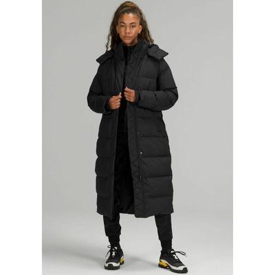 代购lululemon/露露乐蒙女式运动茄克防风保暖长款雪地羽绒服