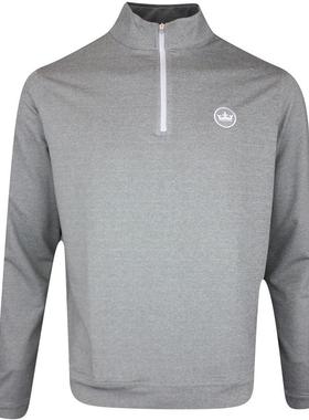 代购peter millar男士高尔夫运动中层针织毛衣四分之一拉链舒适