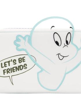 代购Loungefly女士钱包多卡位收纳卡片存放现金便携存储白色人造