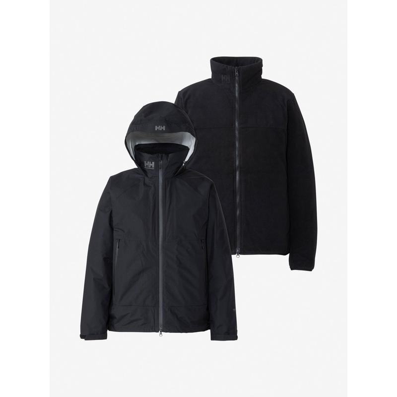 代购Helly Hansen海丽汉森男士冲锋衣防水防风保暖三合一外套连帽