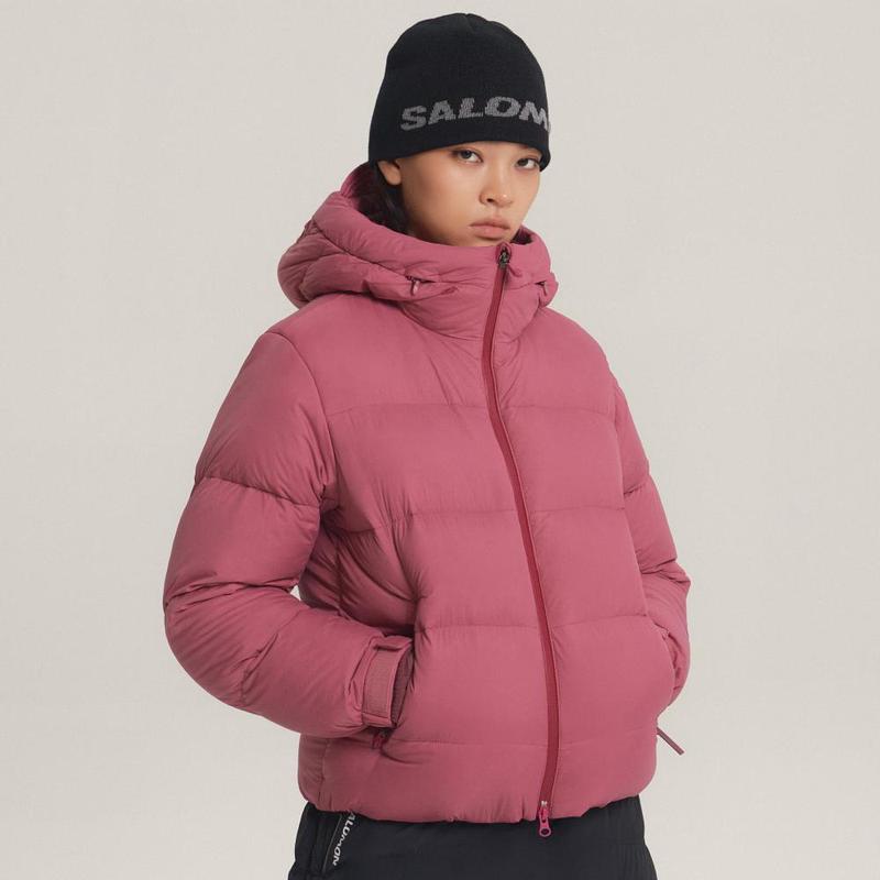 代购SALOMON萨洛蒙女士羽绒服保暖轻量防风户外外套连帽长袖