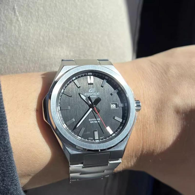卡西欧男表 Casio Edifice 蓝宝石镜面大表盘手表男 EFB-108D-7AV