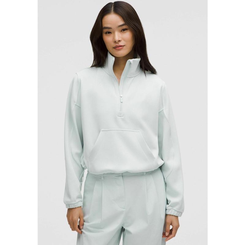 lululemon/露露乐蒙女式运动训练外套高领连帽轻便透气长袖宽松休