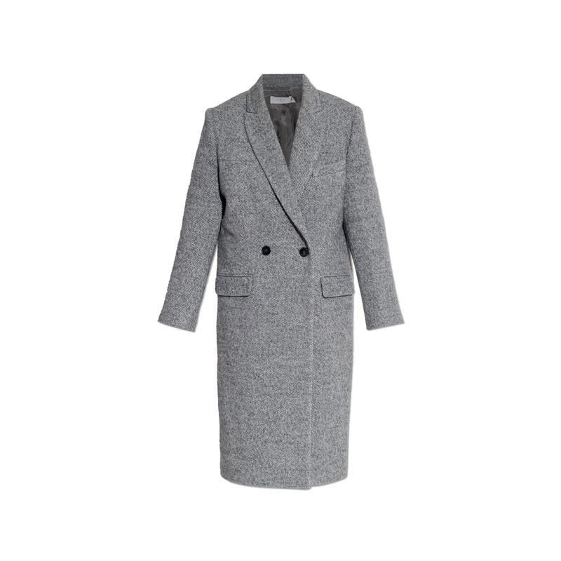 代购IRO女士大衣保暖耐用羊毛混纺通勤都市外套爆款简约