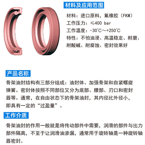 tc 耐高温骨架密封件油封氟胶棕色70*100 105 110 115*8 10 12 13
