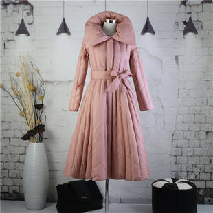 阿欧尼新款高端韩版时尚女羽绒服中长款过膝收腰大裙摆公主2415潮