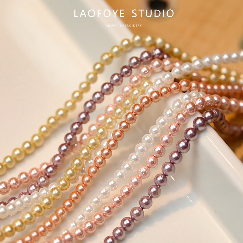 天然3mm迷你小珍珠饰品法式刺绣