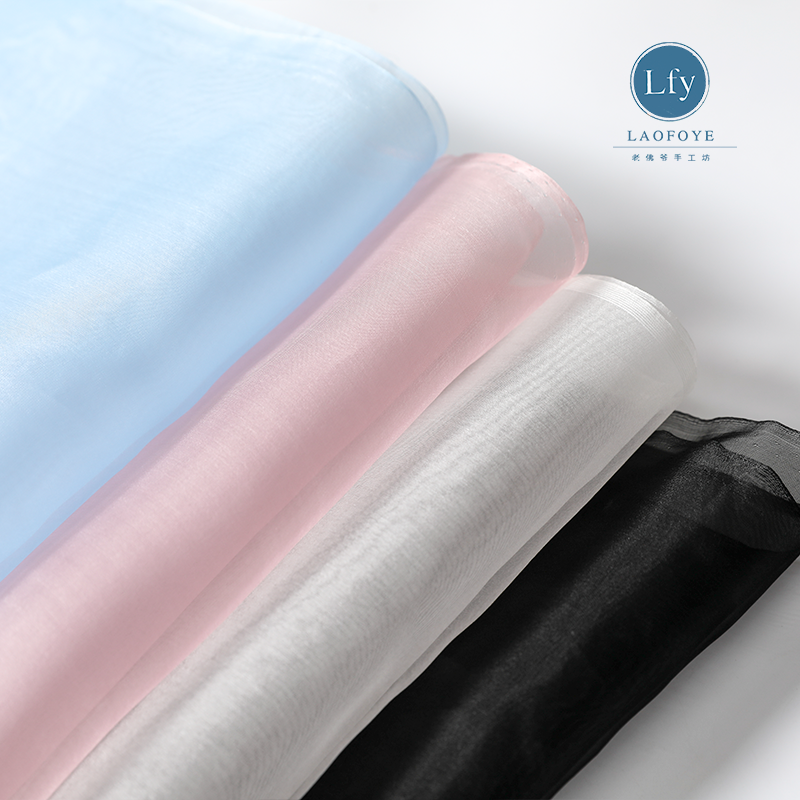 真丝绡欧根纱桑蚕丝法式刺绣