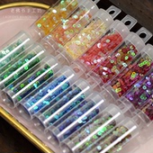 辅料 进口PET耐高温片16色 刺绣亮片 特色服装 3mm金光AB彩 法式