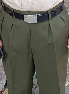 正品夏季军绿色老货87夏裤库存92夏裤老式黄裤黄绿色裤子99衬