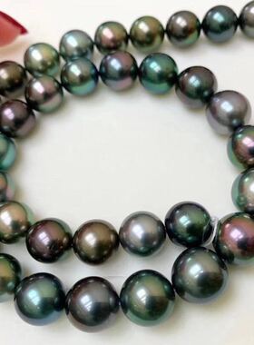 大尺寸日本证书皇后孔雀绿紫项链