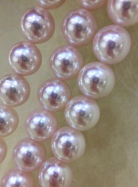 母亲节礼物日本养殖场特gong天女级8.5-9mmakoya净链极光樱花粉