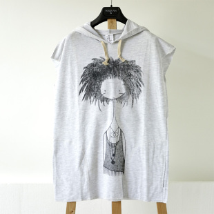 连帽 棉T恤上衣休闲女装 微瑕小脏特价 夏宽松无袖
