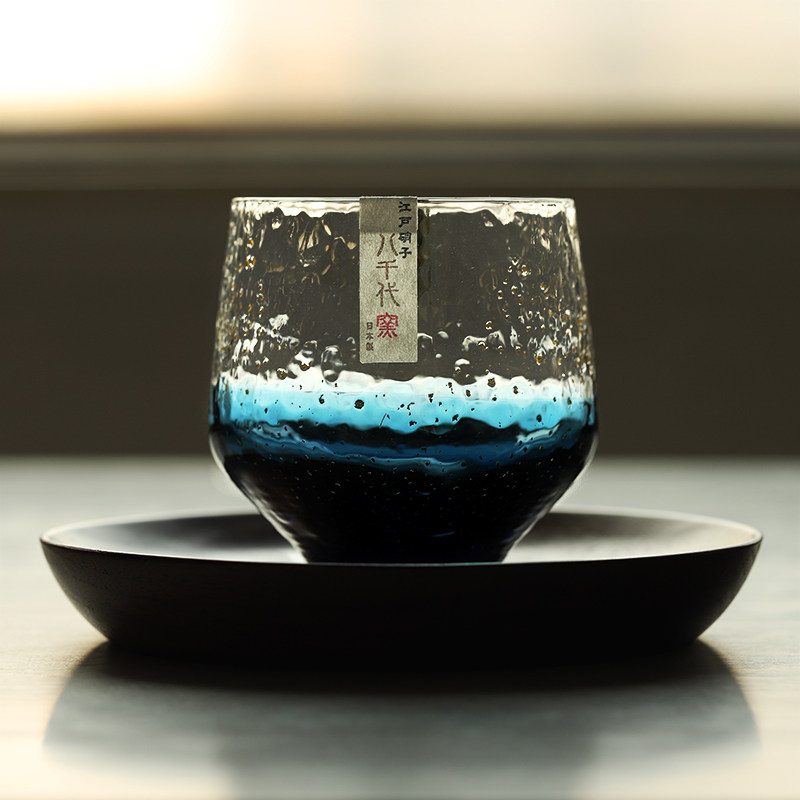 日本 八千代 星空杯 纯金箔玻璃杯 威士忌烈酒 创意酒杯 情侣礼品