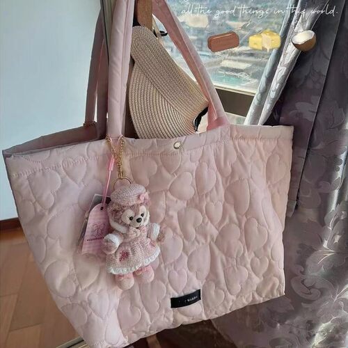 爱心棉痛包doll感超大容量托特包
