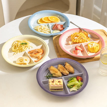 摩登主妇MONAZONE分格盘211减脂餐盘家用陶瓷餐具大人儿童早餐盘
