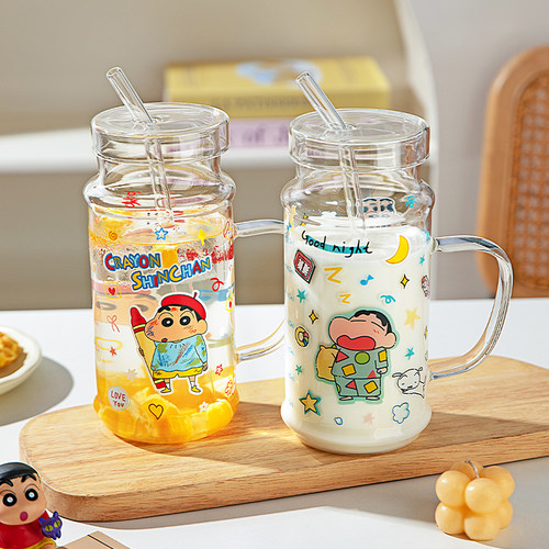 【摩登主妇&蜡笔小新】玻璃水杯